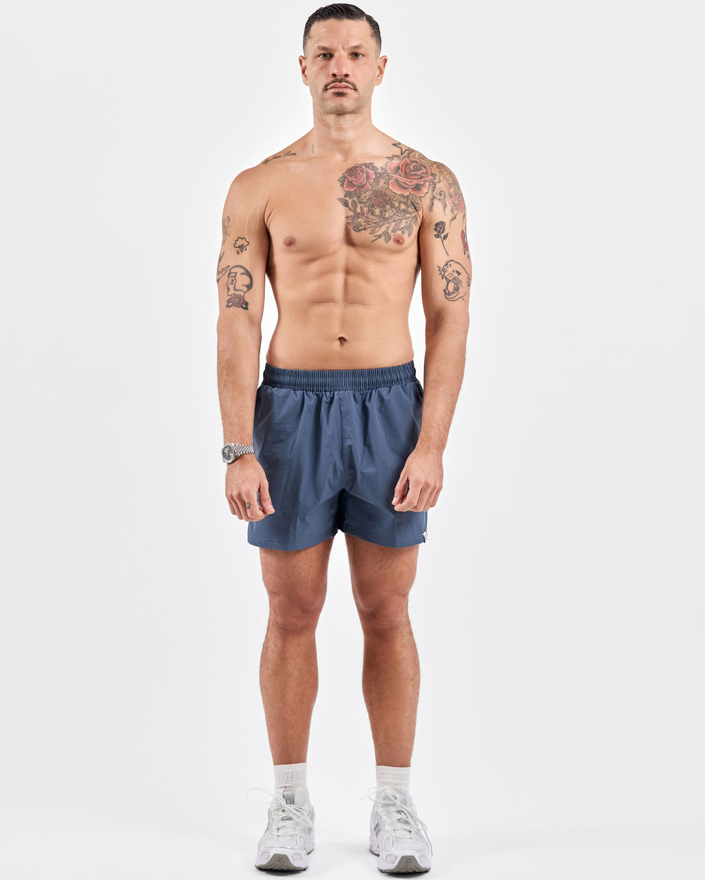 4" Running Shorts — Blue