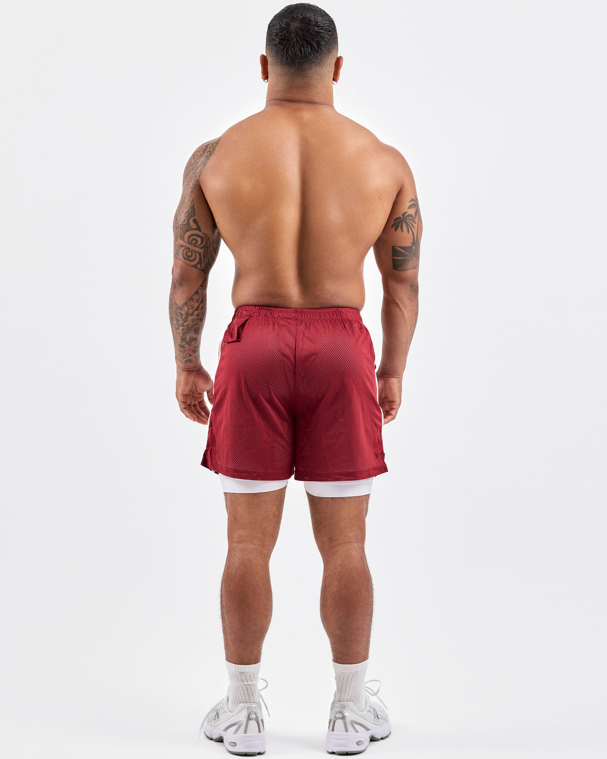 1994 Mesh Shorts — Dark Red