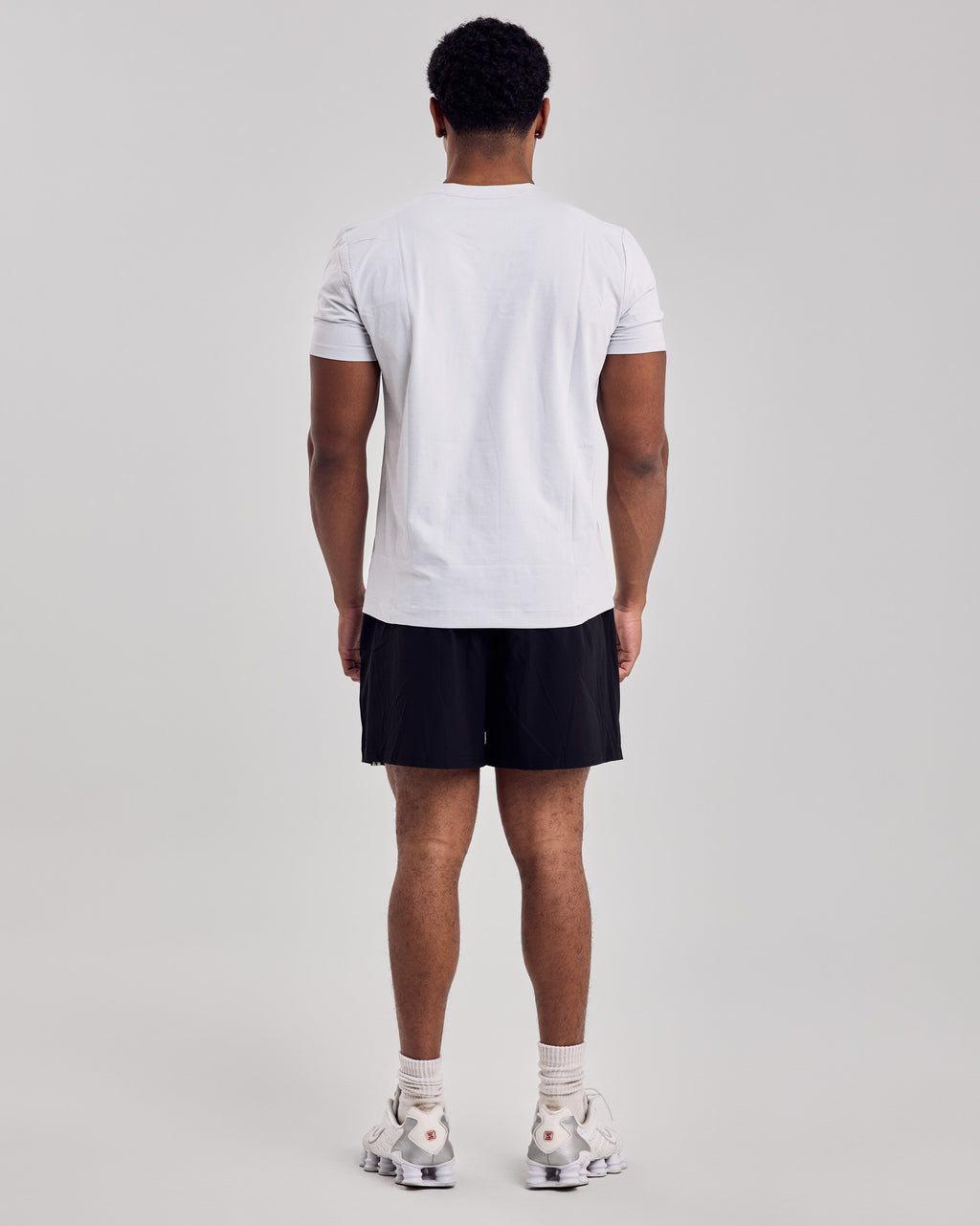 Structured Fitted T-Shirt — Muted Gray