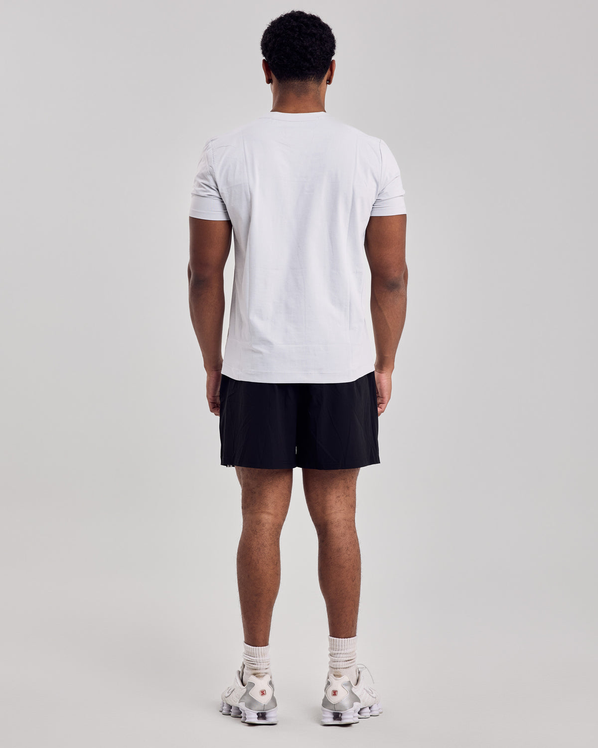 Structured Fitted T-Shirt — Muted Gray