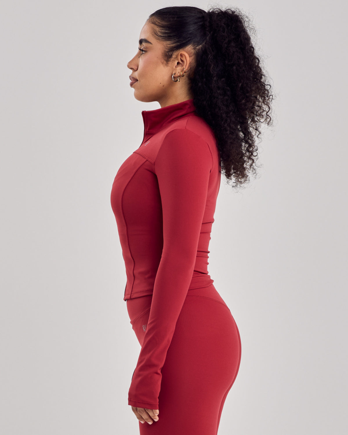 Varsity Fitted Jacket — Cherry Red