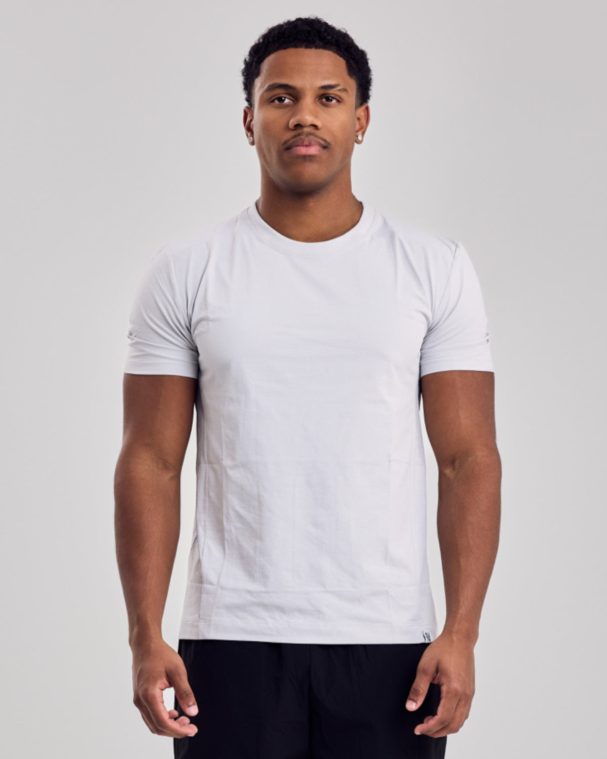 Structured Fitted T-Shirt — Muted Gray