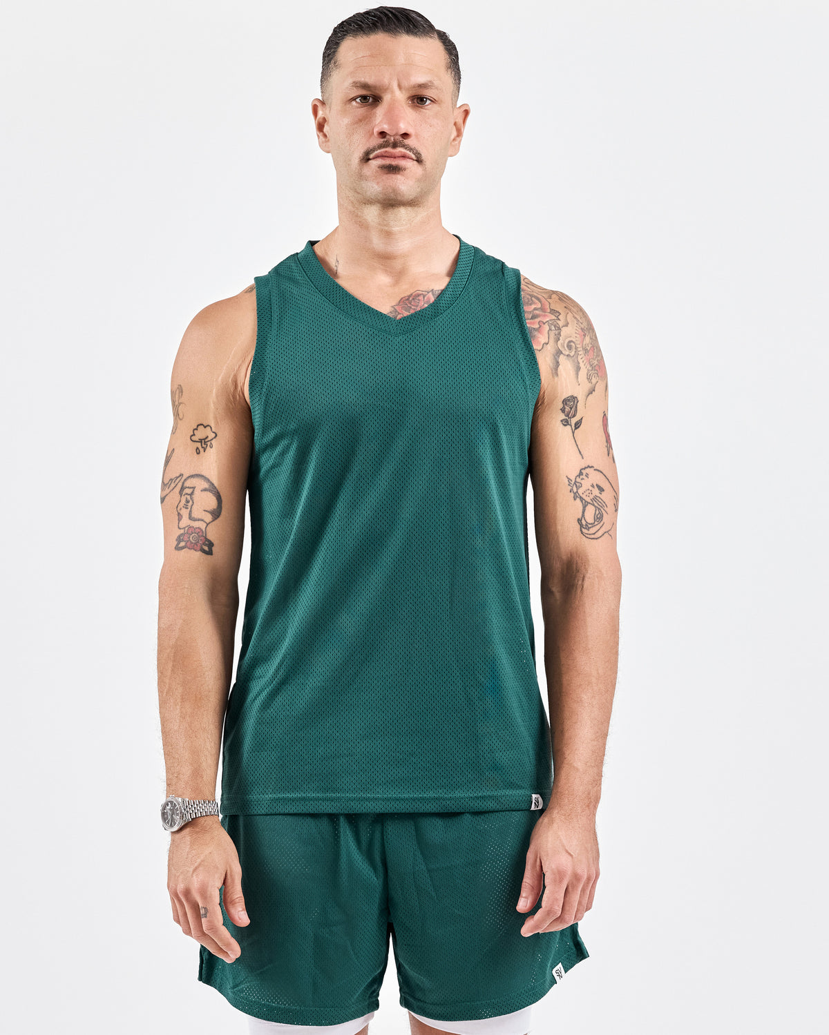1994 Mesh Tank Top — Emerald Green
