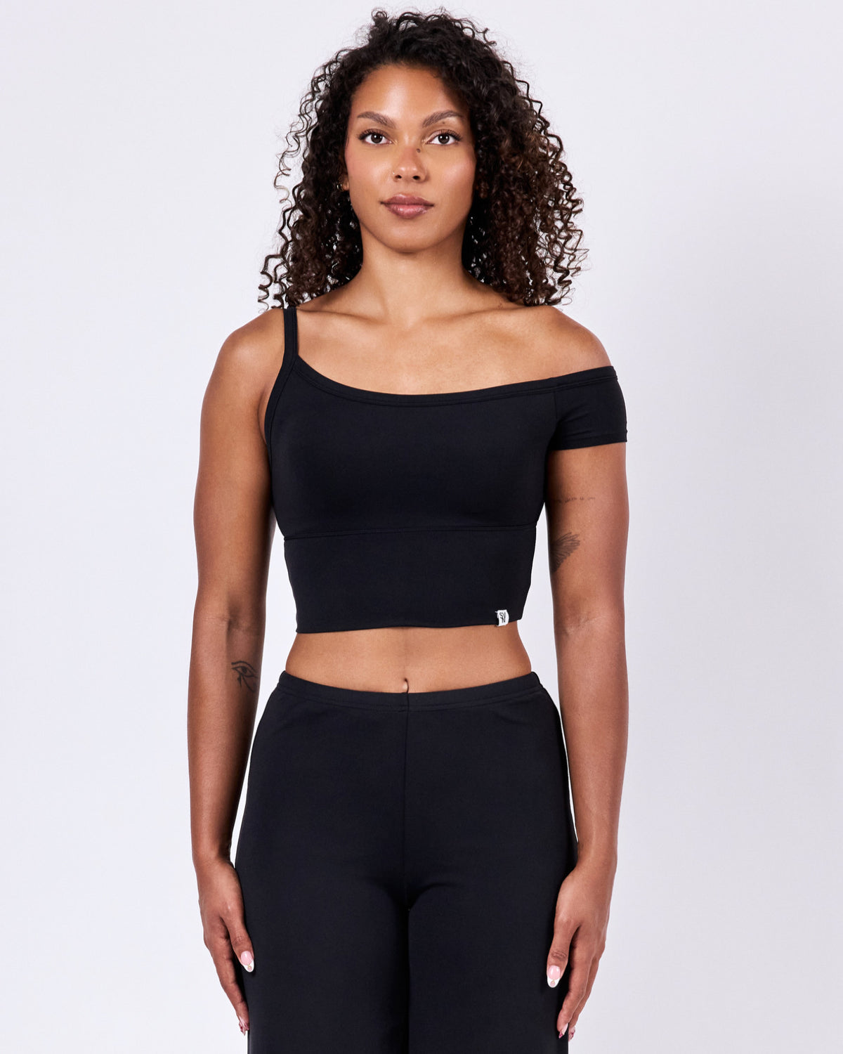 Ivy Cropped Top — Jet Black