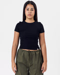 Regular Fitted Cotton T-Shirt — Jet Black