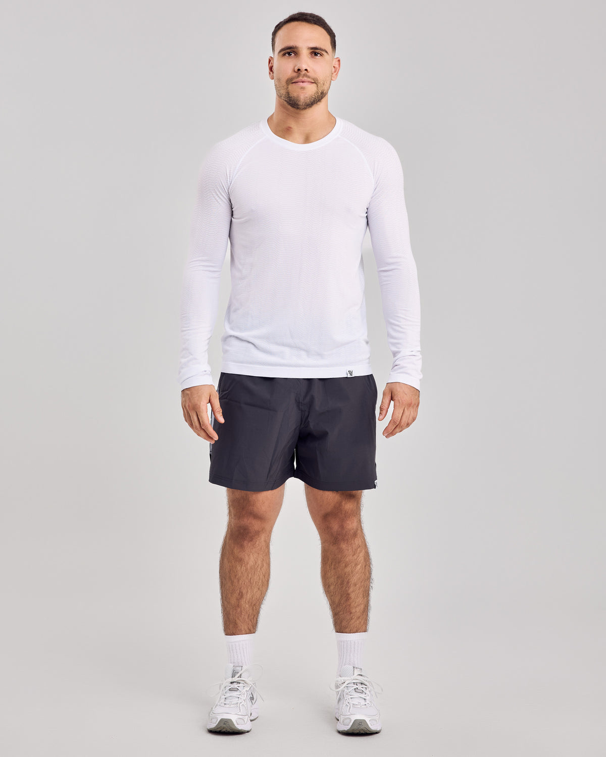 Textured Long Sleeve Jersey — Off White
