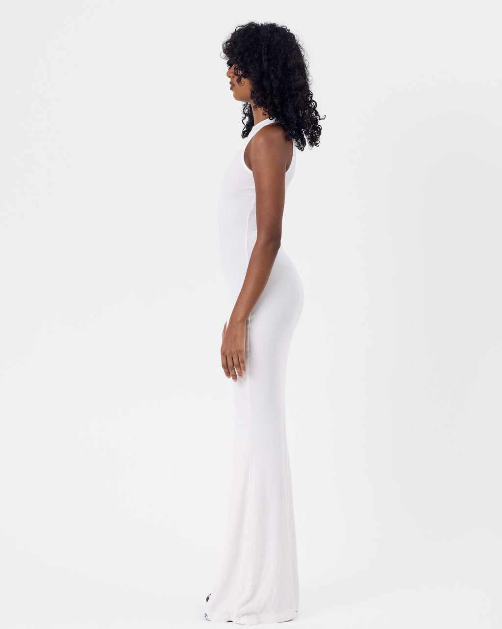 Ribbed Cotton Maxi Dress 1 — Coconut White