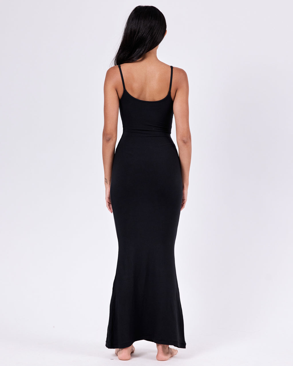 Ribbed Cotton Maxi Dress 2 — Jet Black