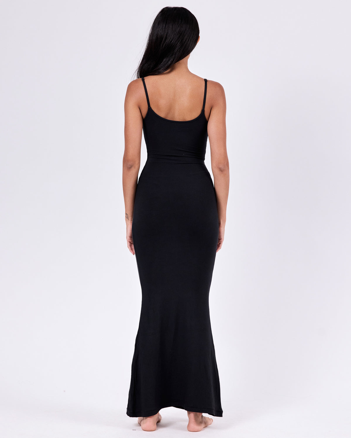 Ribbed Cotton Maxi Dress 2 — Jet Black