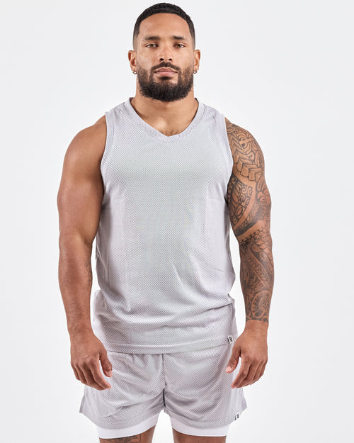 1994 Mesh Tank Top — Muted Gray