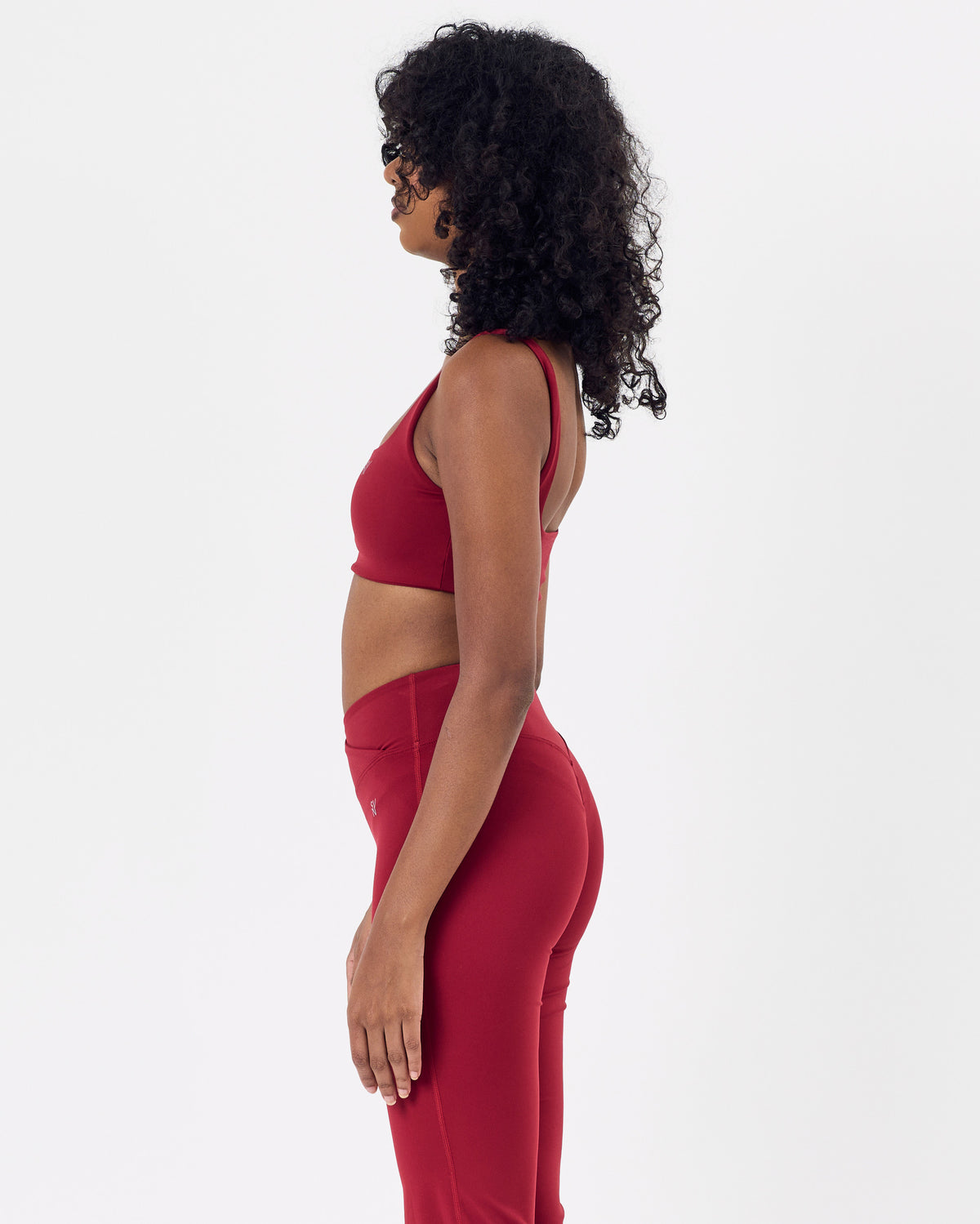 Solstice Square Neck Bra — Cherry Red