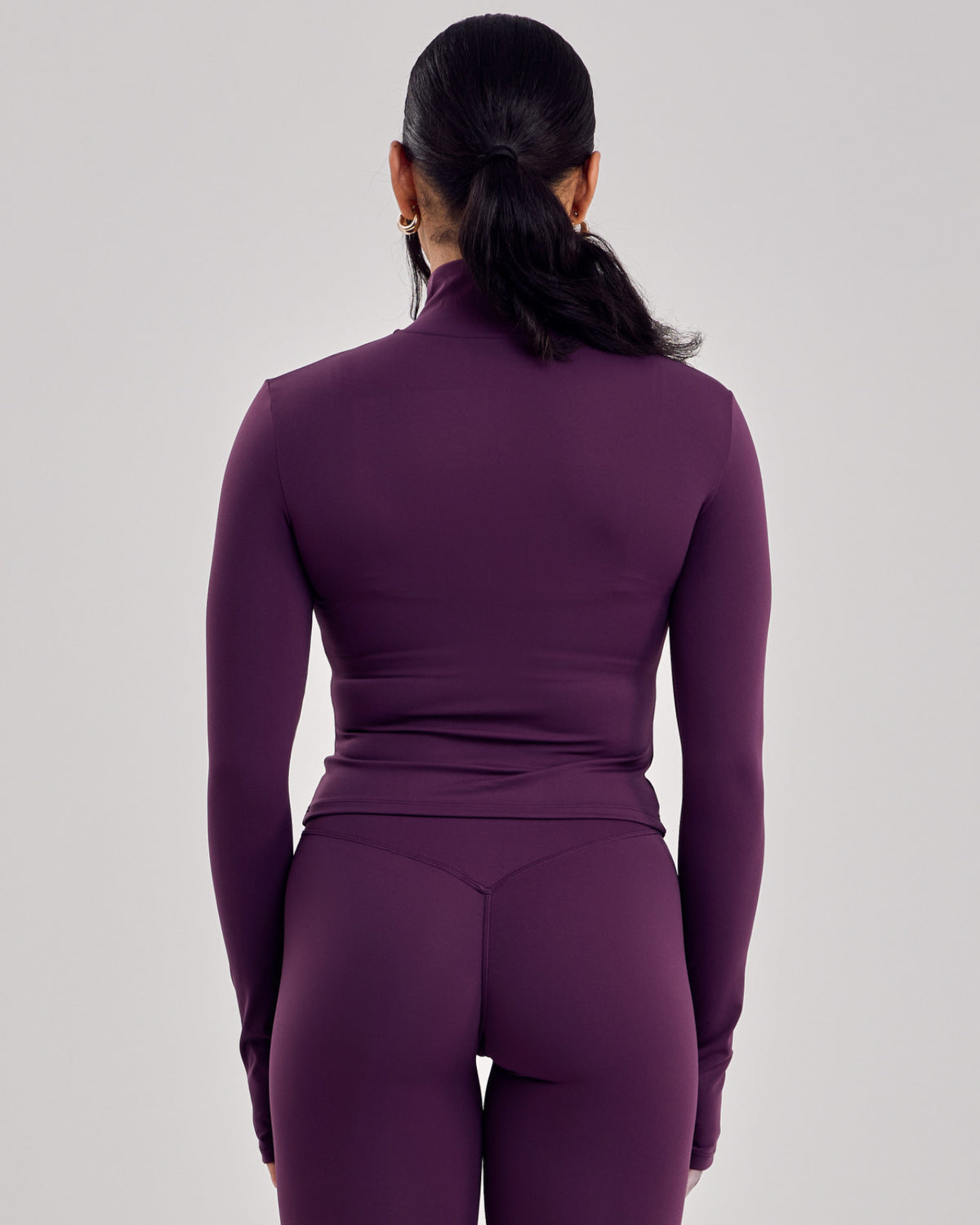 Varsity Fitted Jacket — Plum