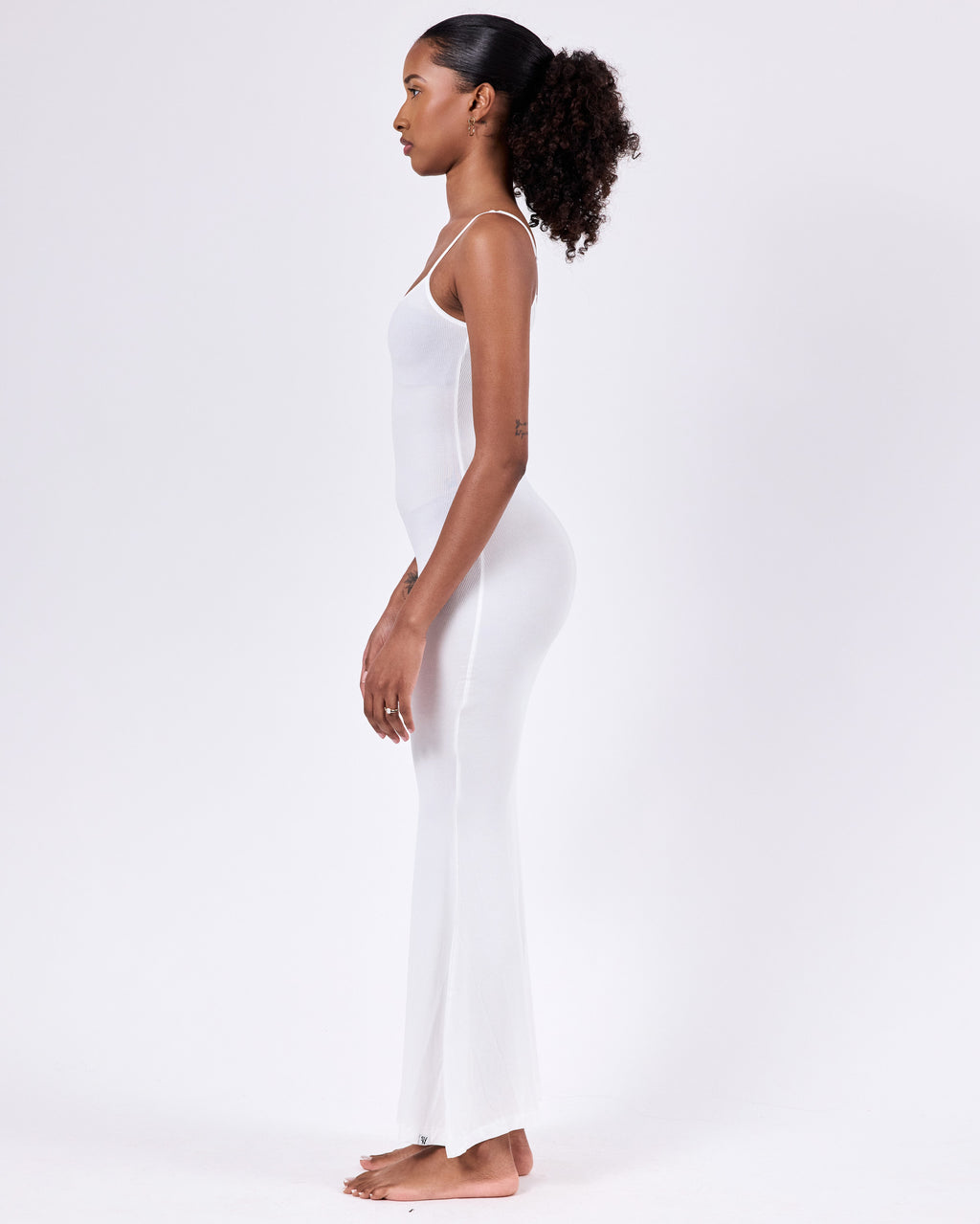 Ribbed Cotton Maxi Dress 2 — Coconut White