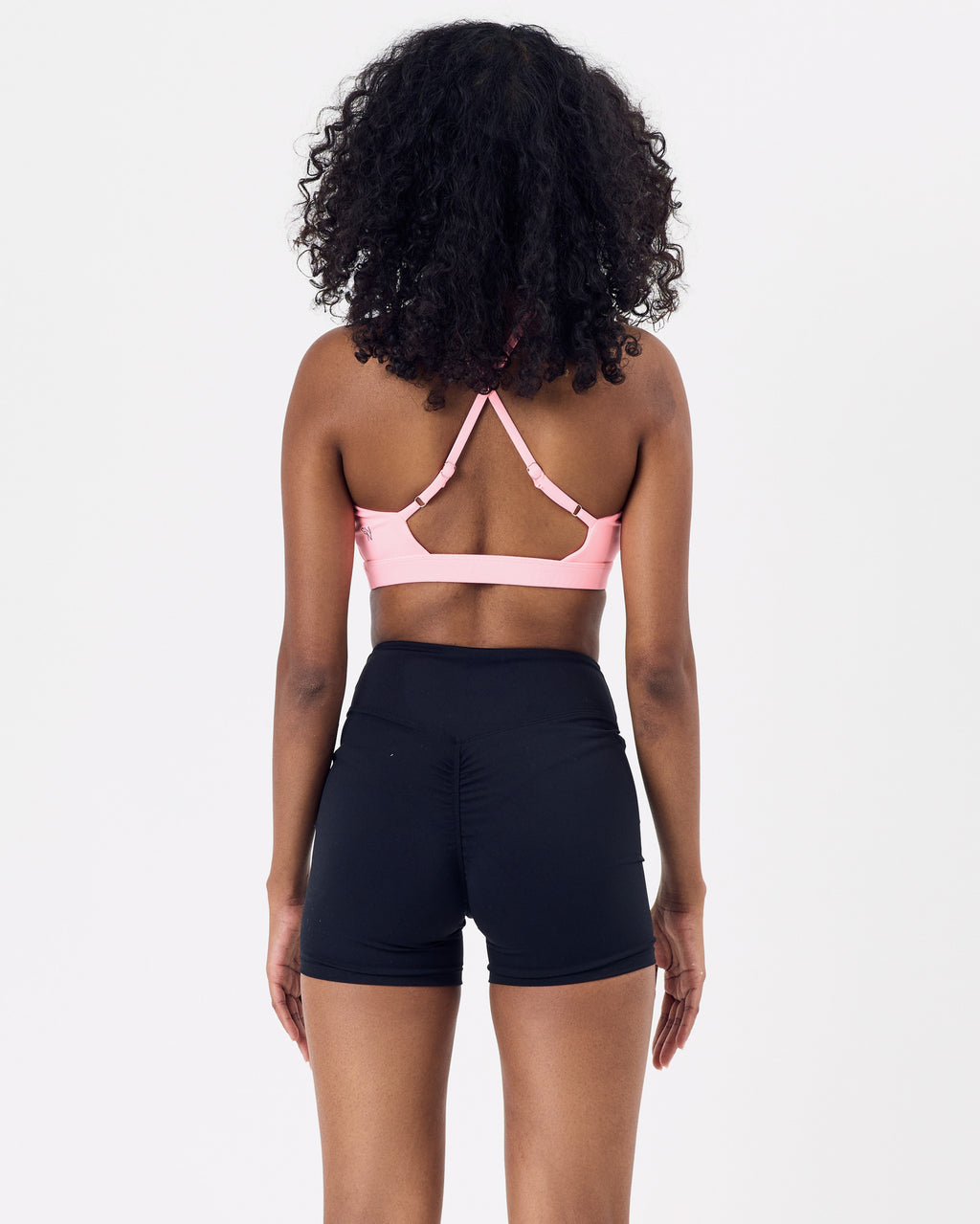Cross Front Bra — Neon Pink