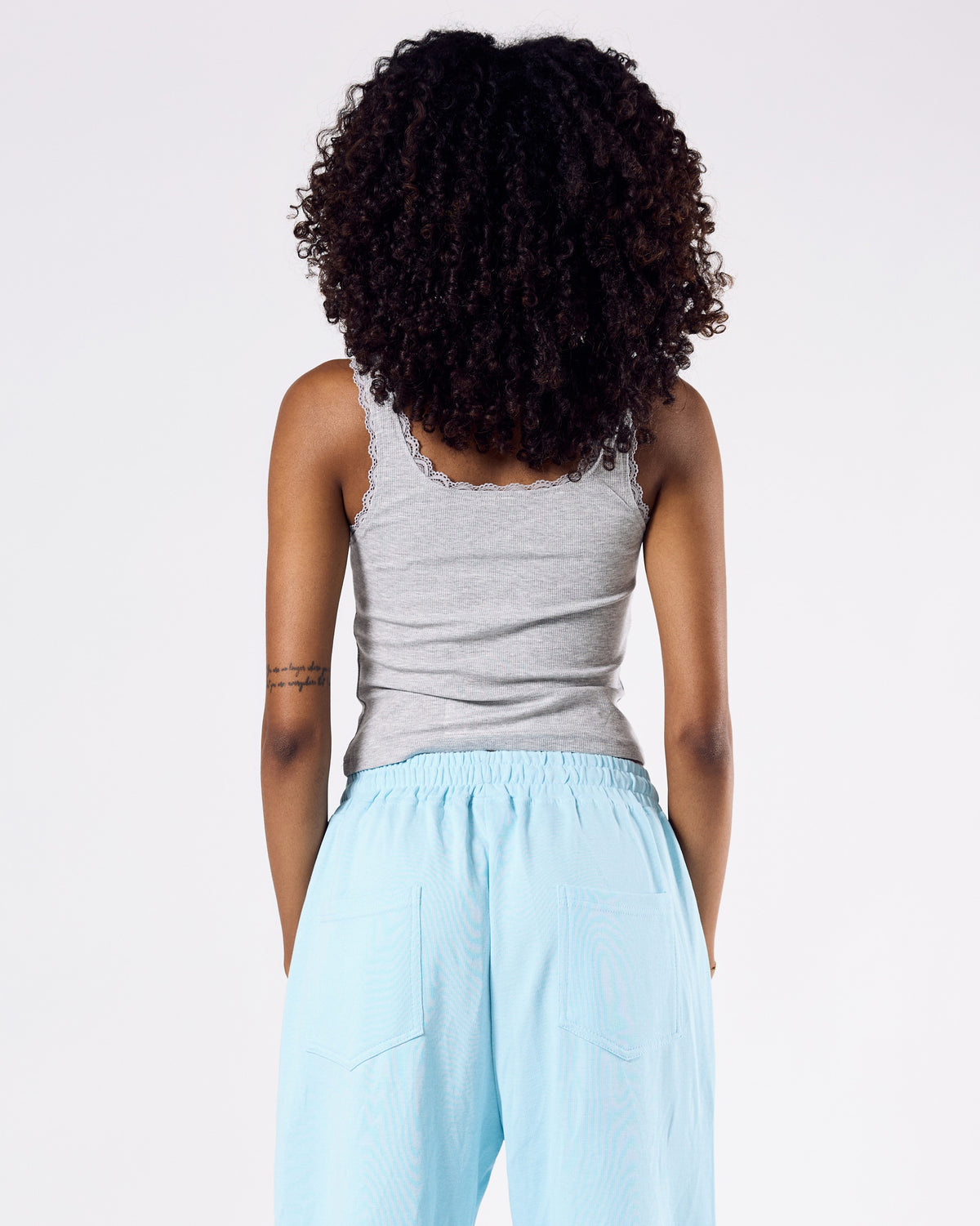 Ribbed Tank Top — Light Gray