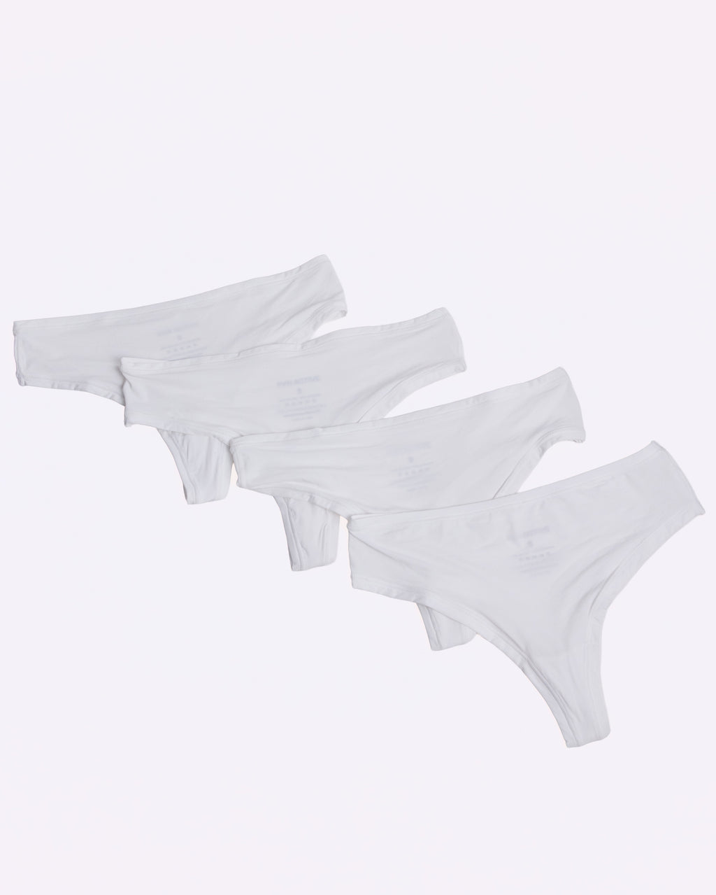 4 Pack Invisible High Waist Thong - Unity Set — Off White