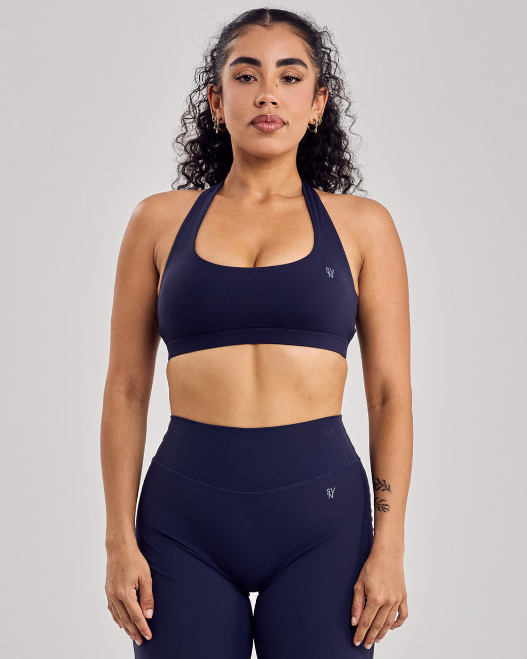 Serenity Halter Bra — Navy