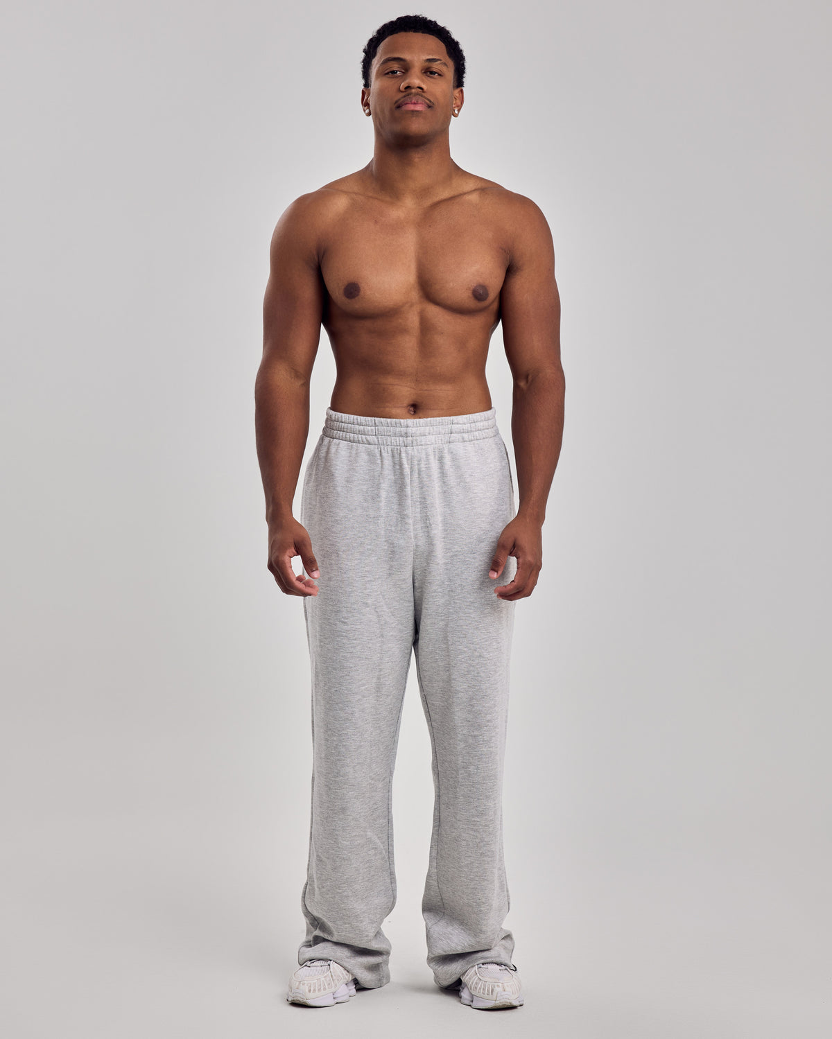 Comfort Oversized Jogger Pants — Light Gray