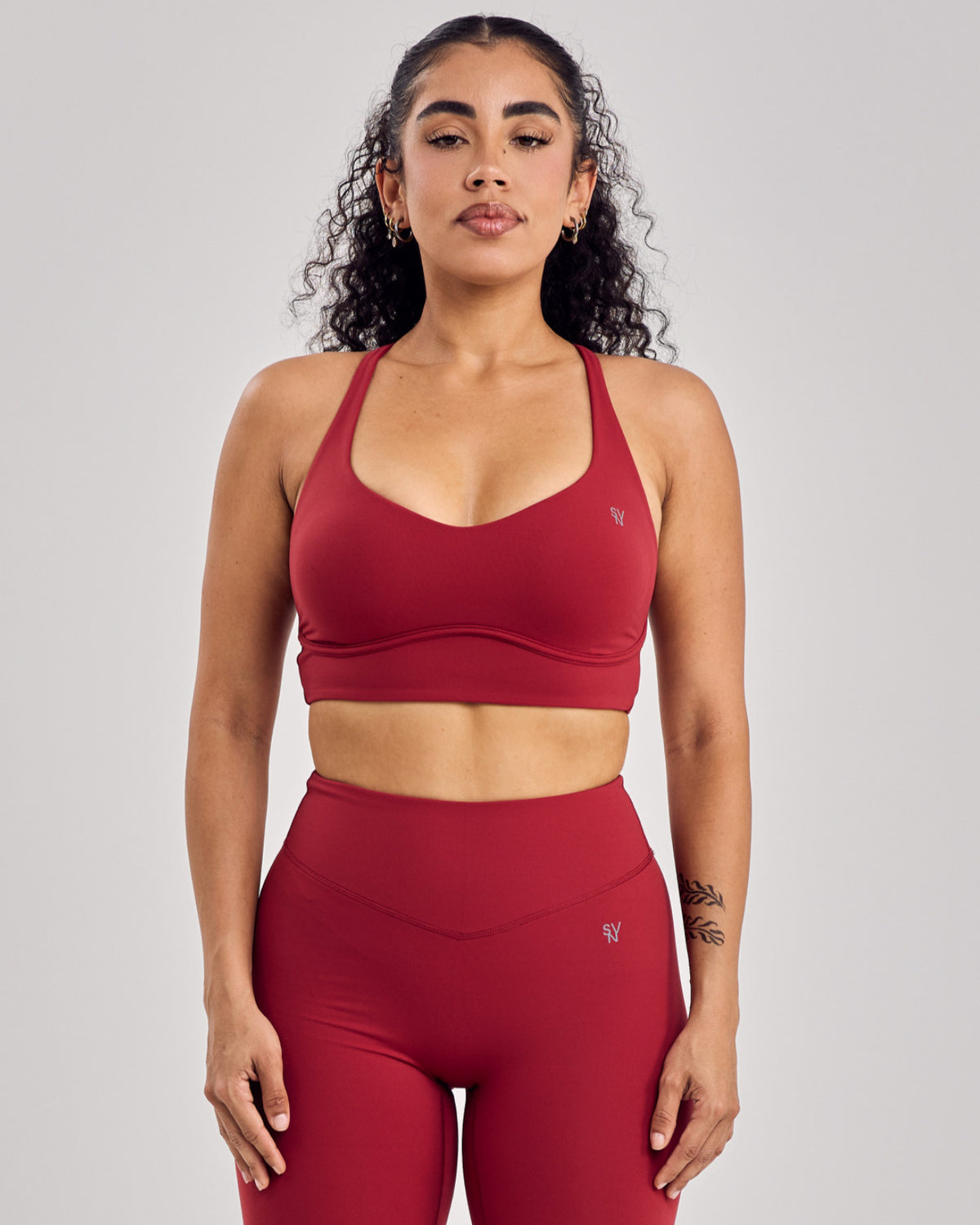 Varsity Plus Bra — Cherry Red
