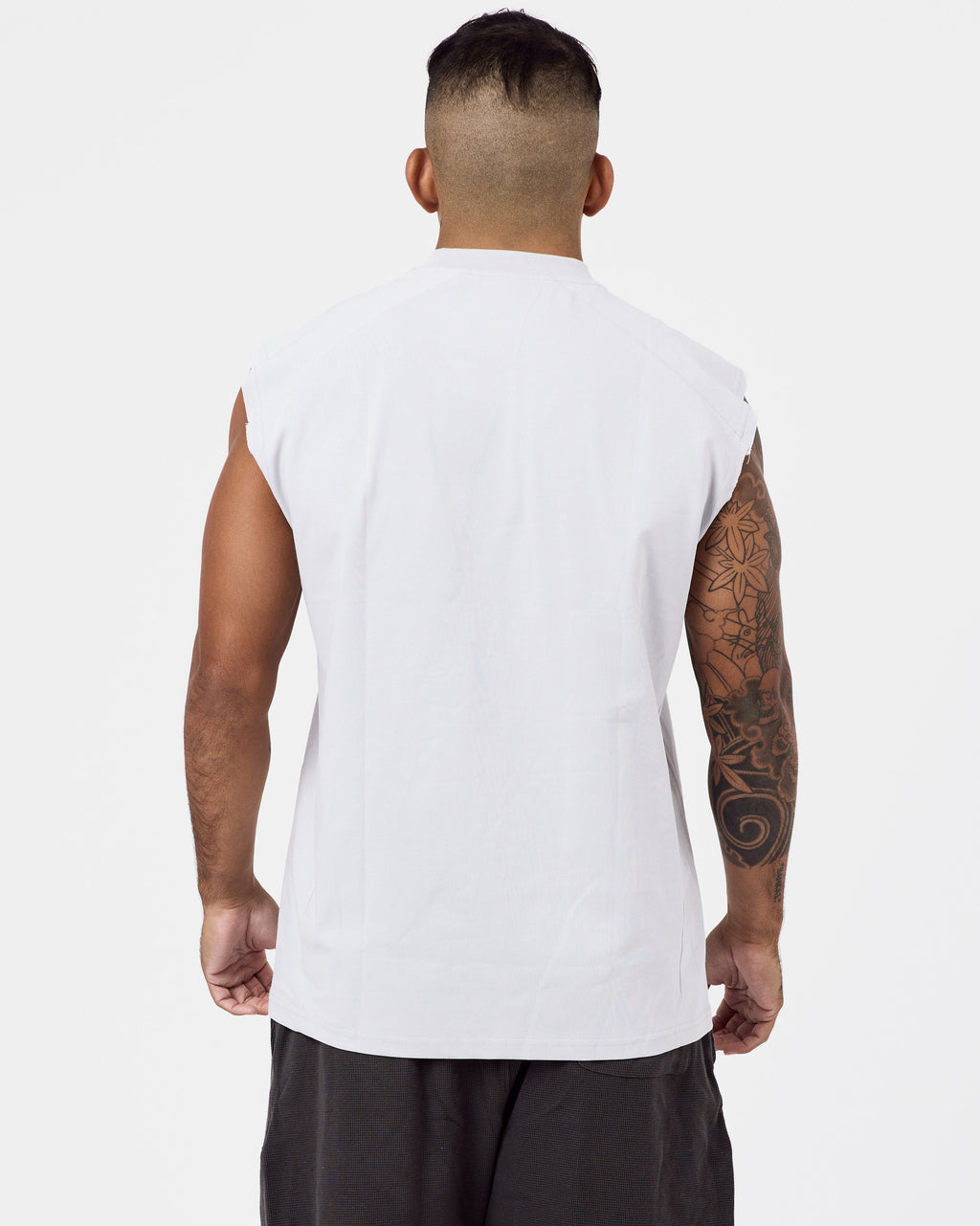 Oversized Alpha Tank Top — Muted Gray
