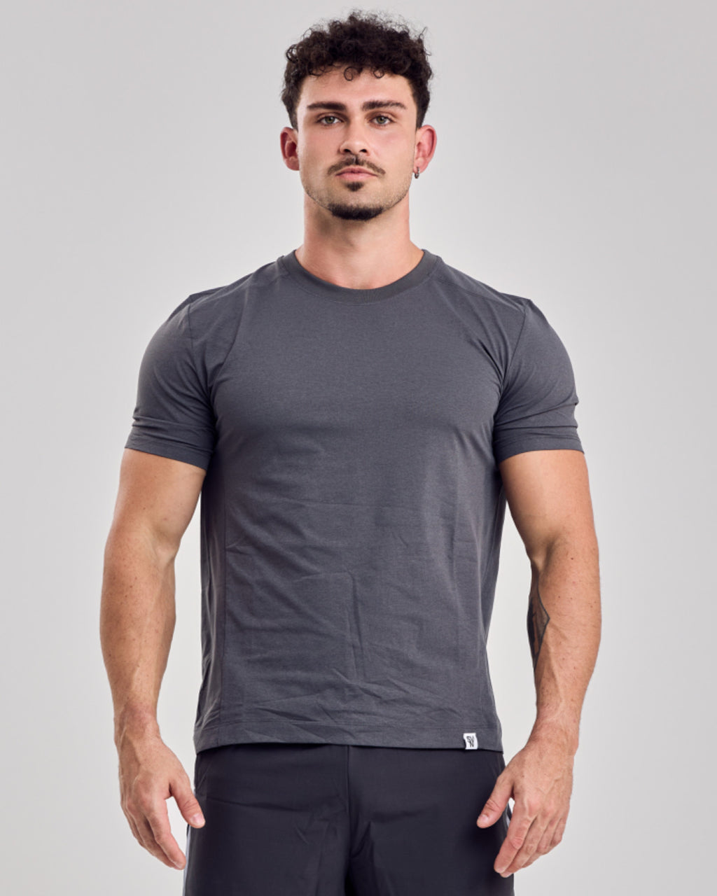 Structured Fitted T-Shirt — Leach Gray