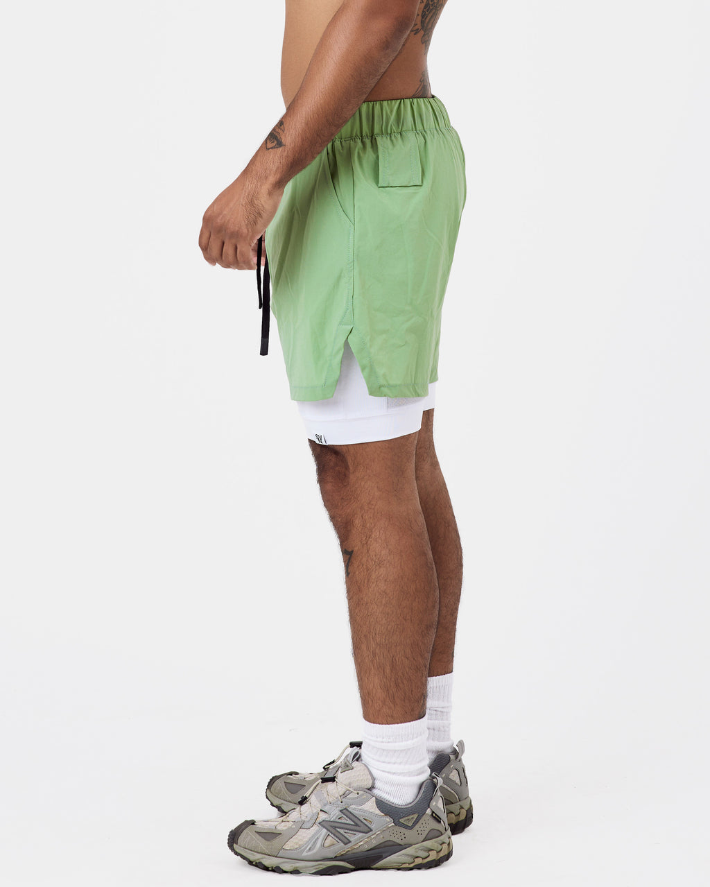 2 in 1 5" Liner Shorts — Green