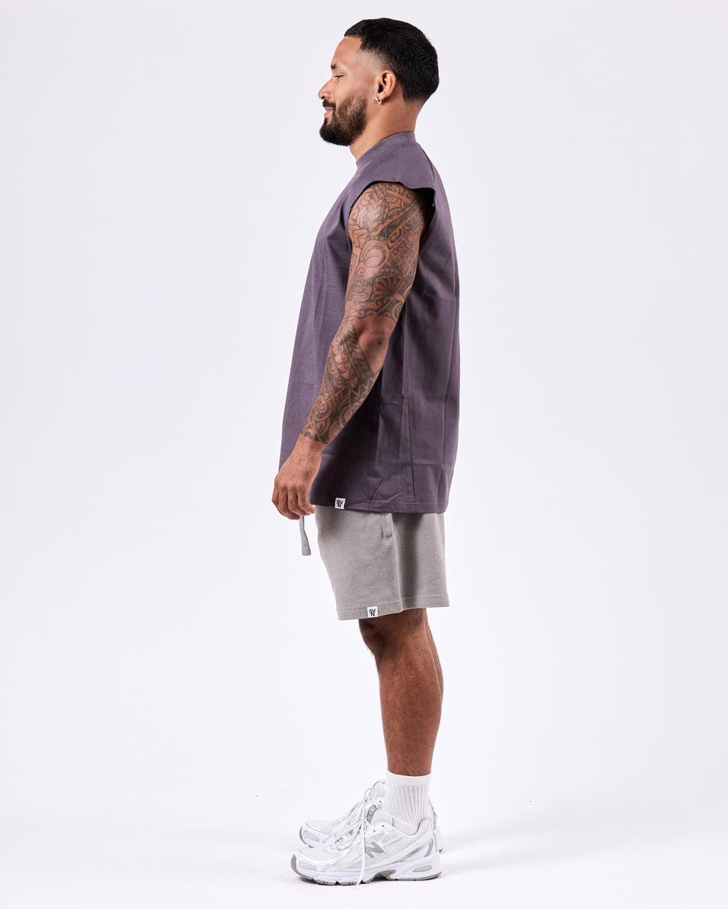 Oversized Alpha Tank Top — Faded Purple