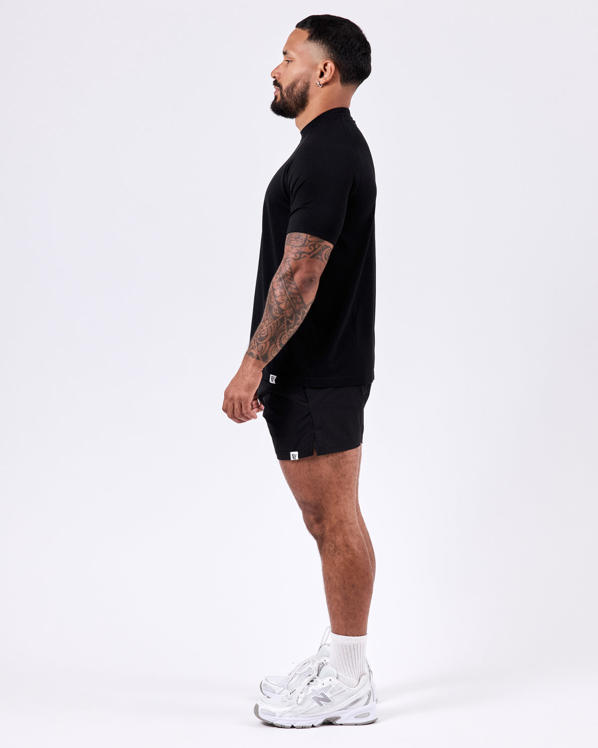 Short Sleeve Fitted Jersey — Jet Black