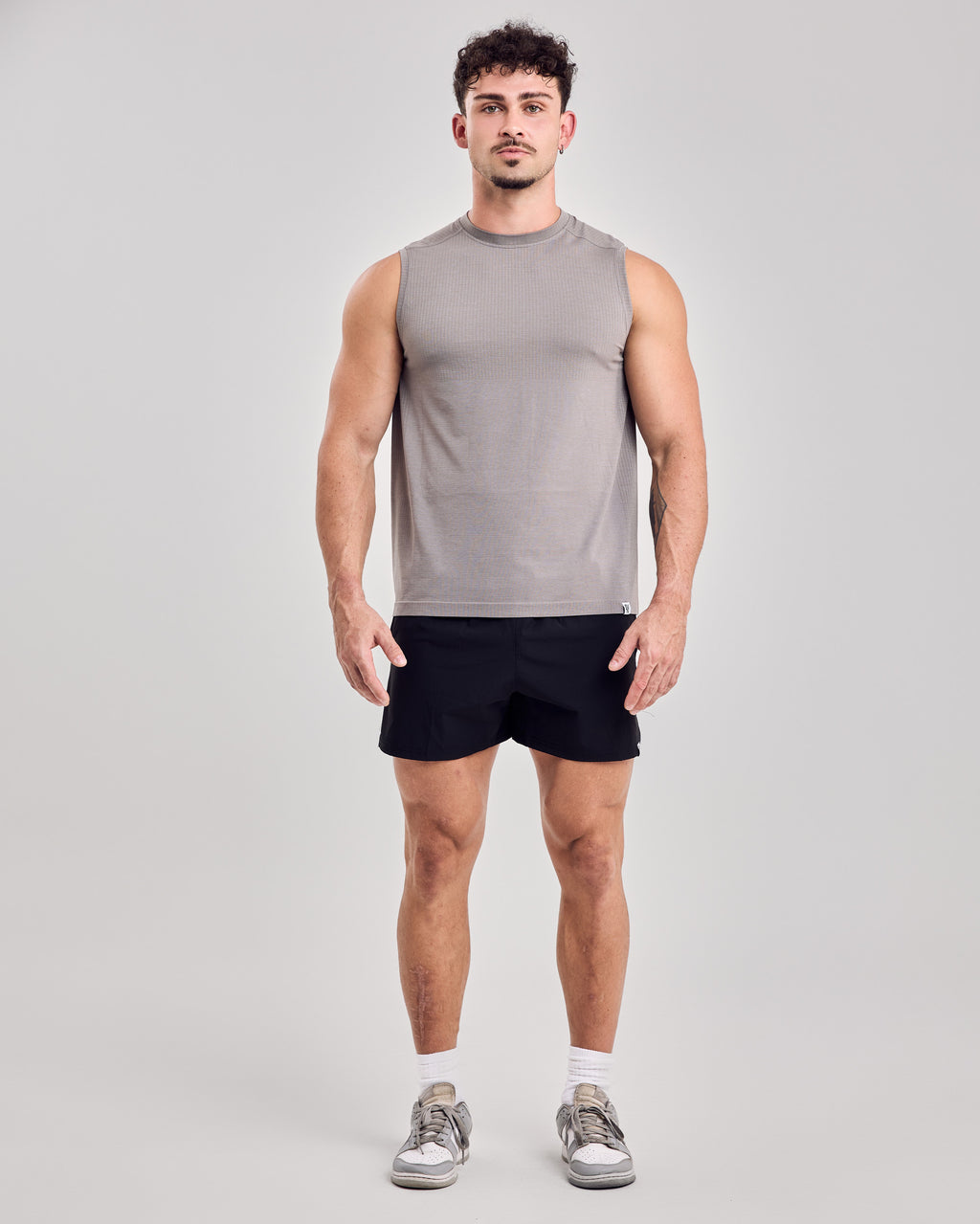 Tank Top Fitted Jersey — Greige
