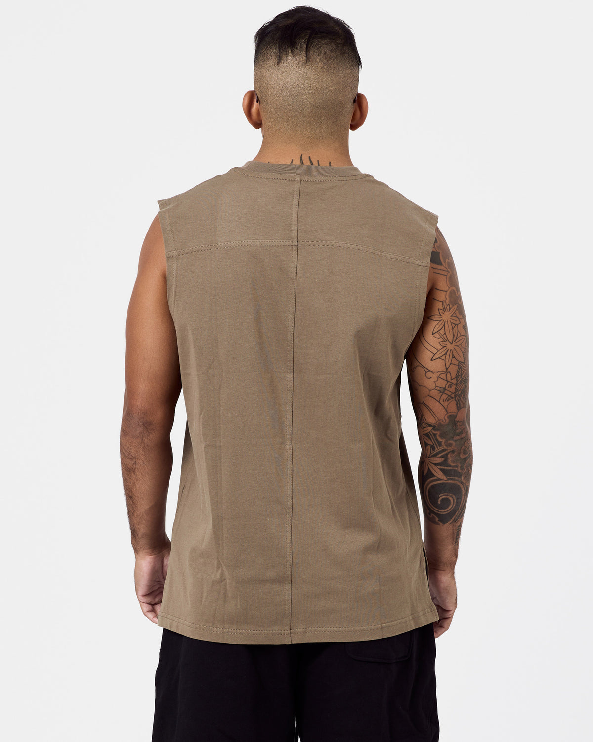 Oversized Drop Arm Cotton Tank Top