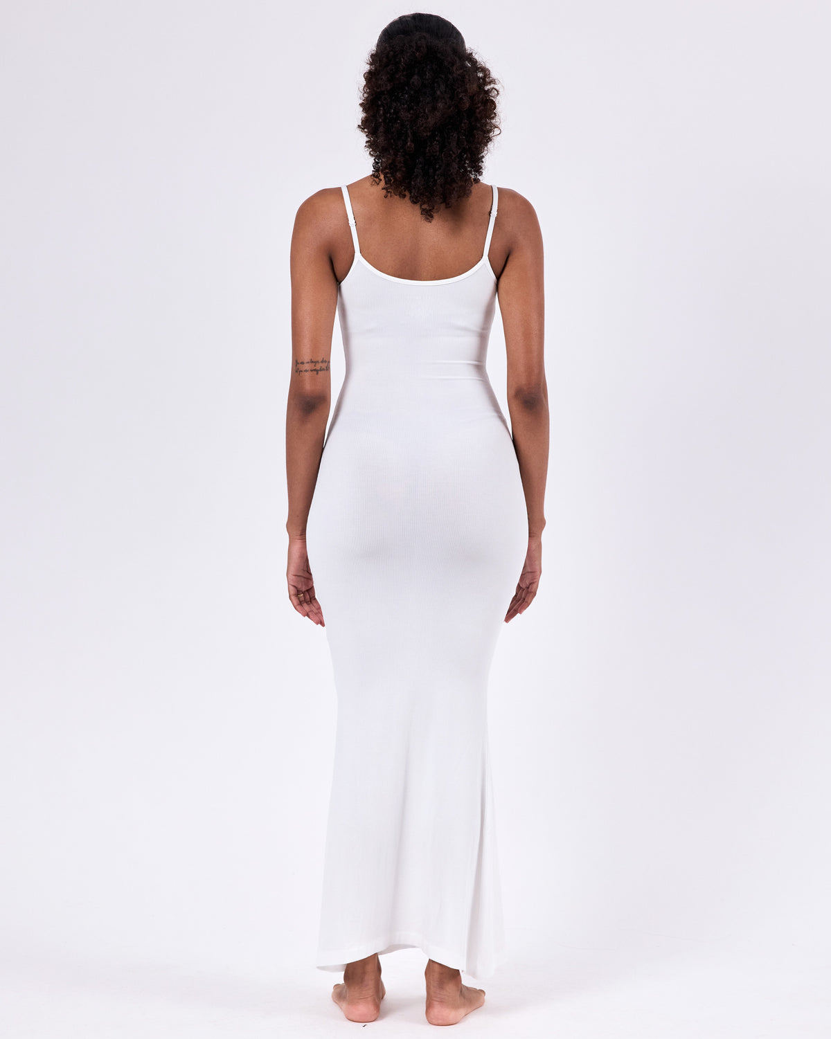 Ribbed Cotton Maxi Dress 2 — Coconut White