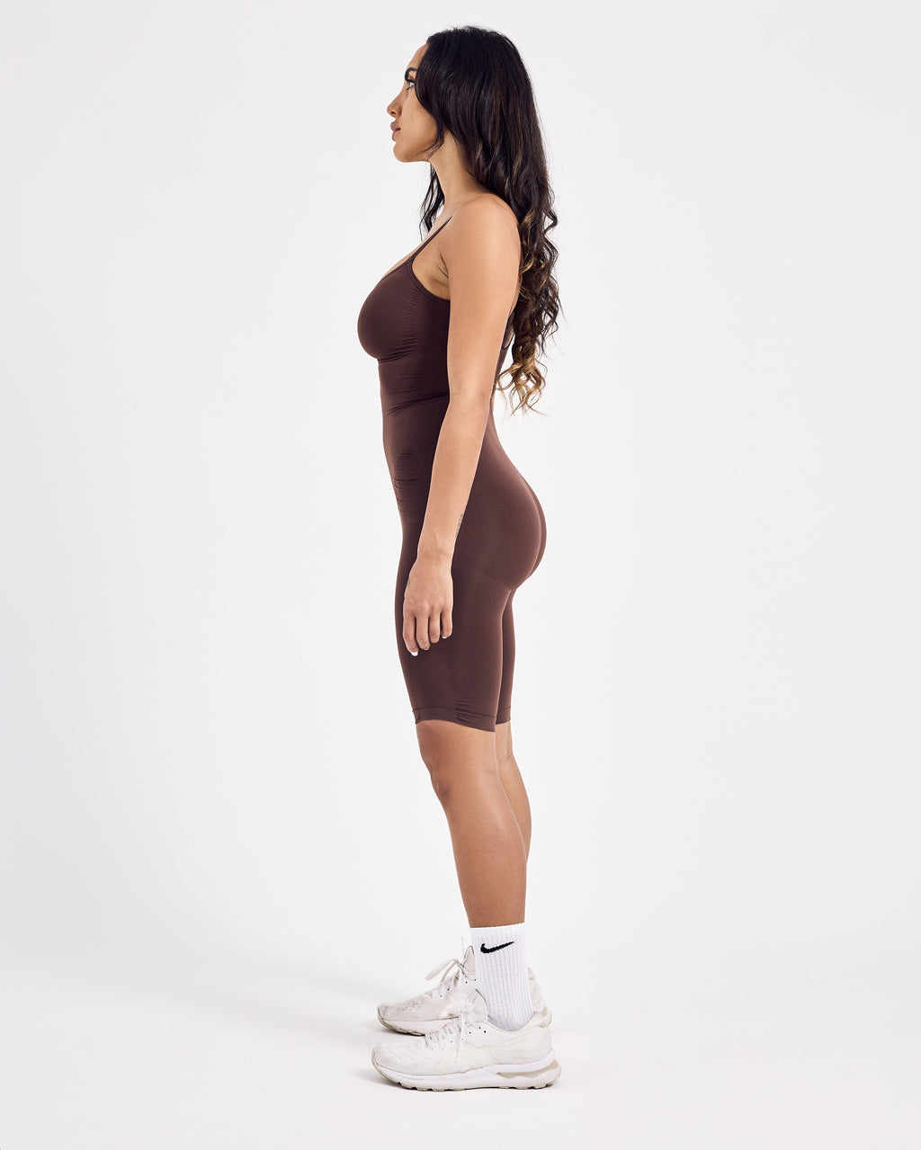 Mid-thigh Body Shaper — Nude Brown