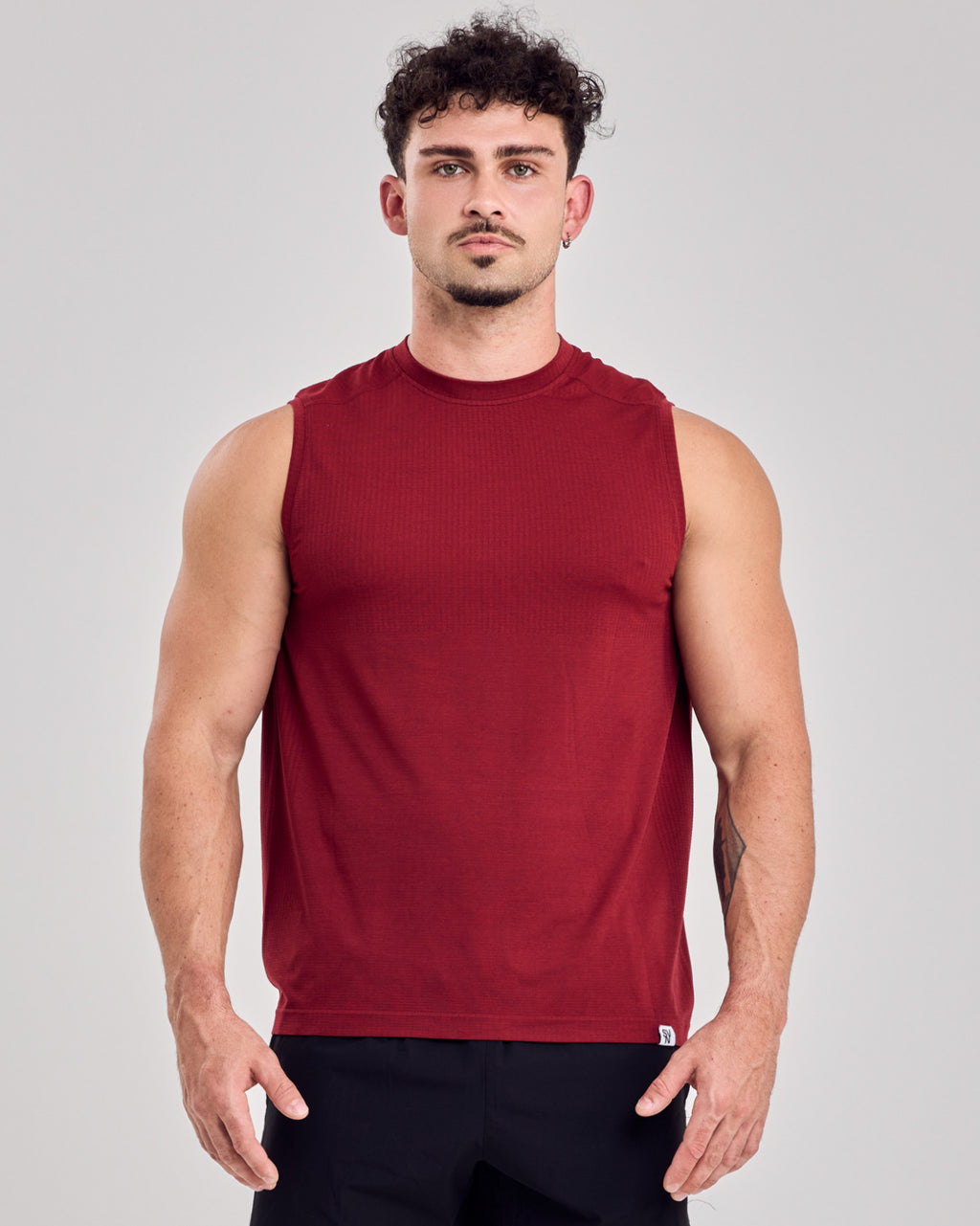 Tank Top Fitted Jersey — Cherry Red