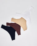 4 Pack Invisible Thong -  Multi Set