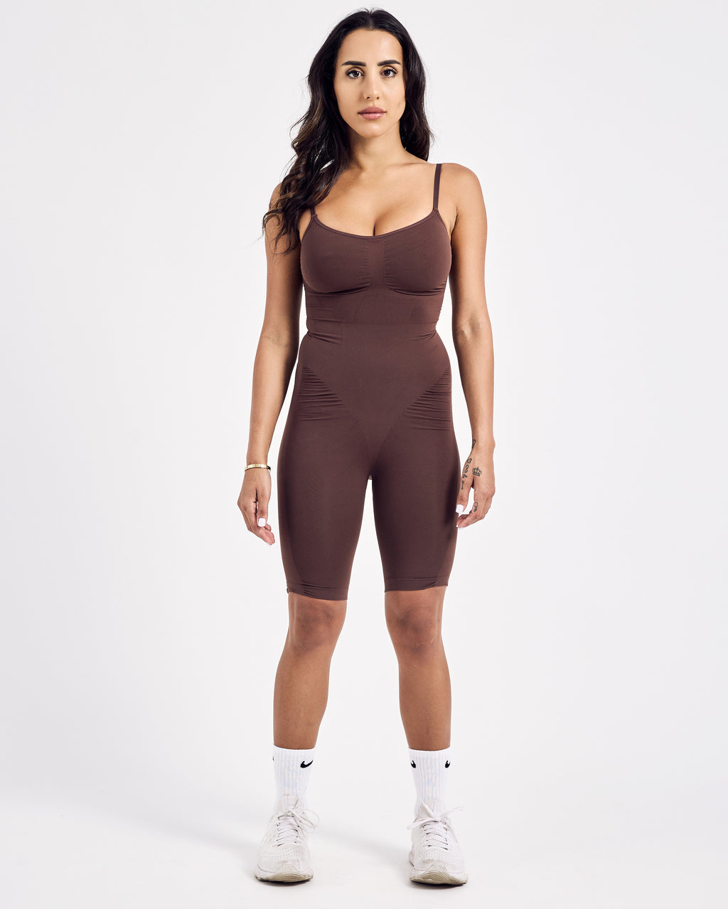 Mid-thigh Body Shaper — Nude Brown