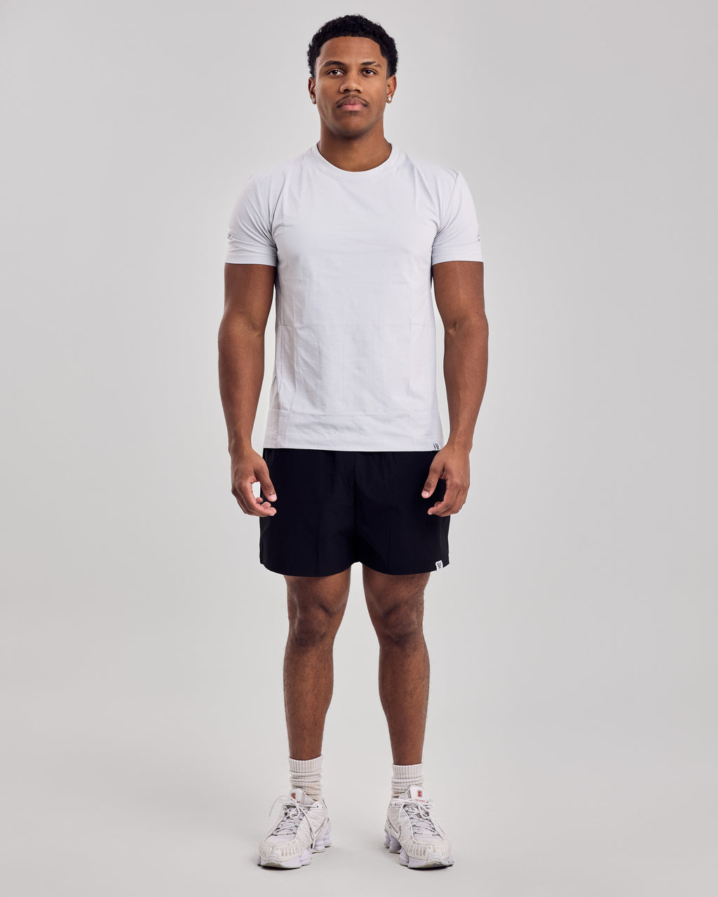 Structured Fitted T-Shirt — Muted Gray