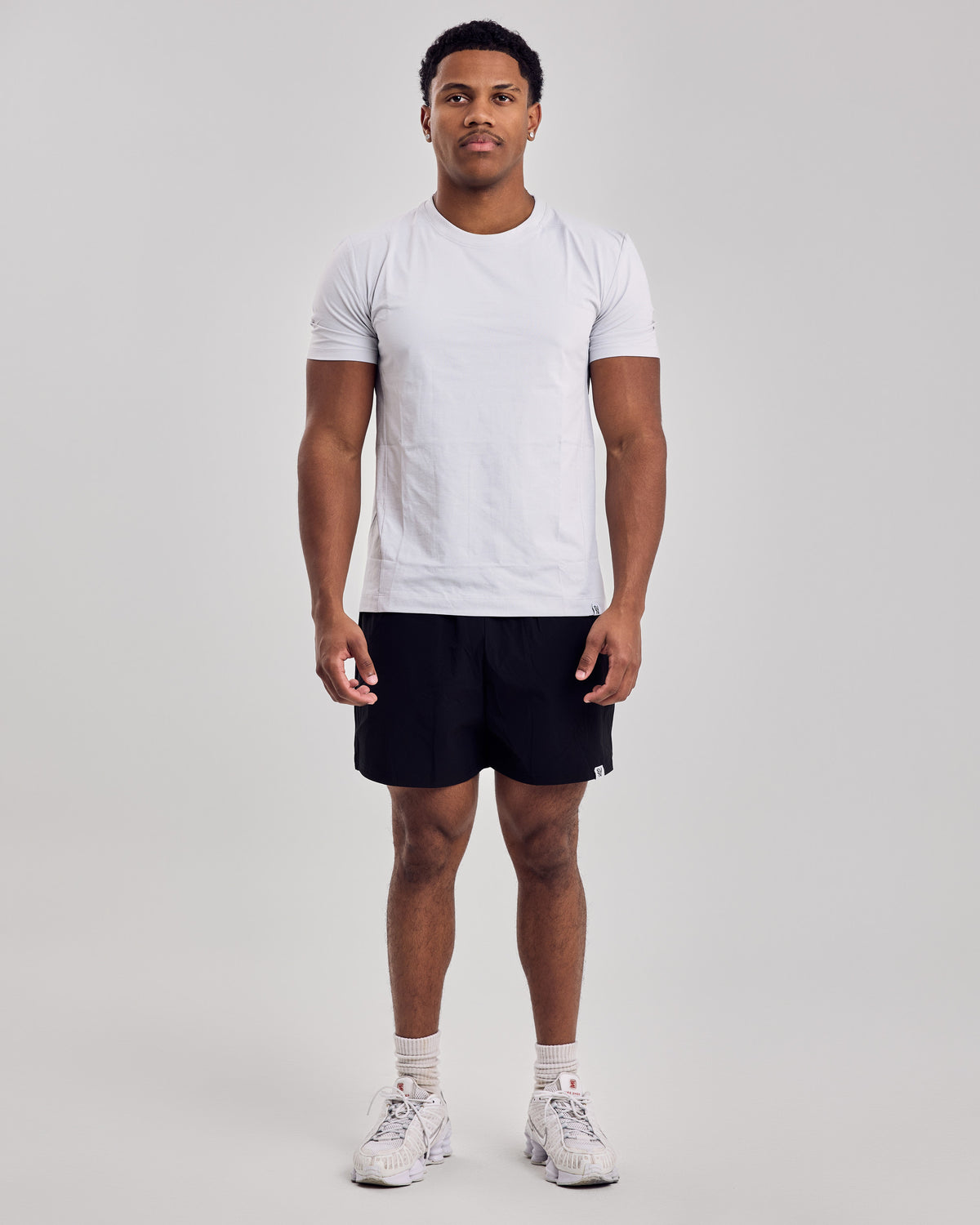 Structured Fitted T-Shirt — Muted Gray