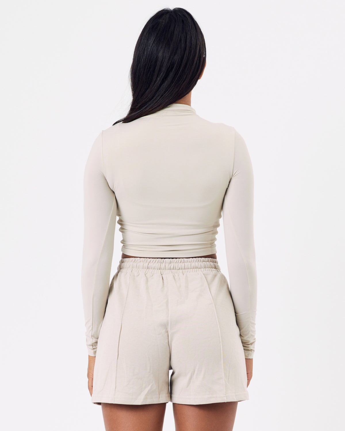 Line Long Sleeve Top — Warm Oat