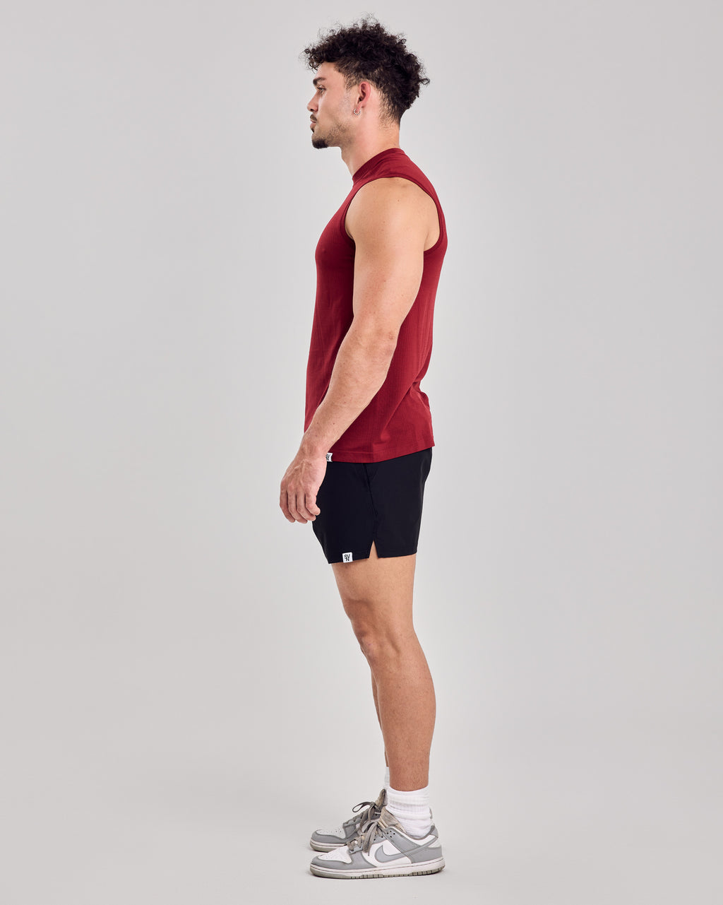 Tank Top Fitted Jersey — Cherry Red