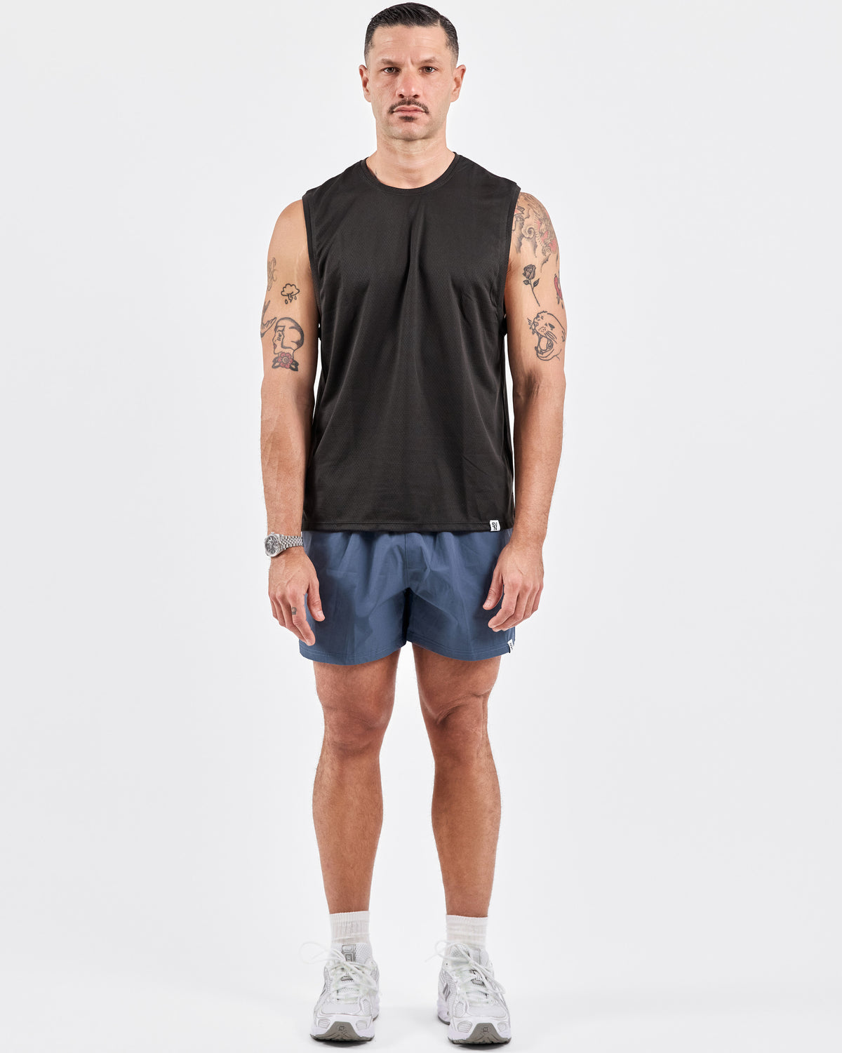 Quick Dry Mesh Tank Top — Jet Black