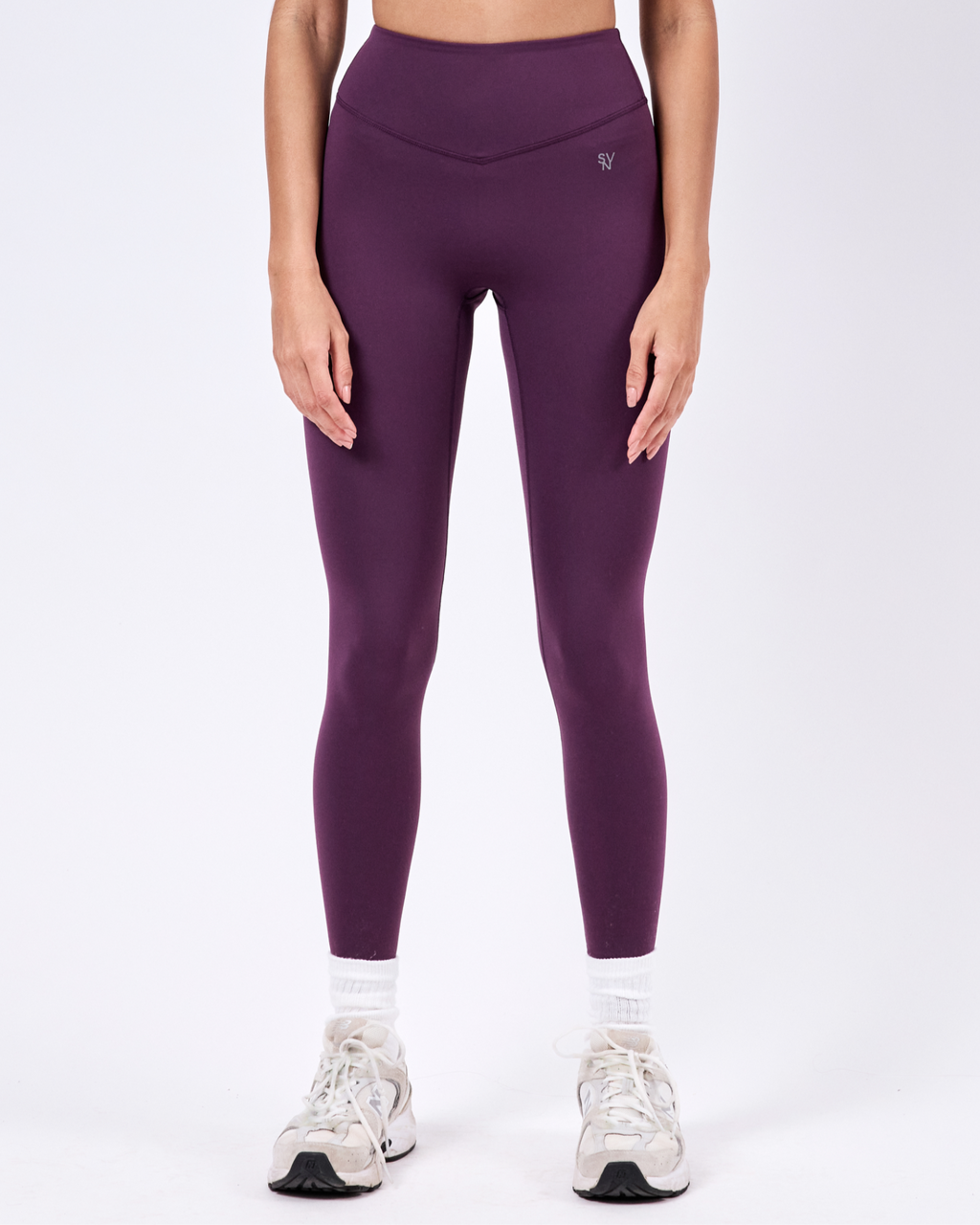 Varsity Leggings — Plum