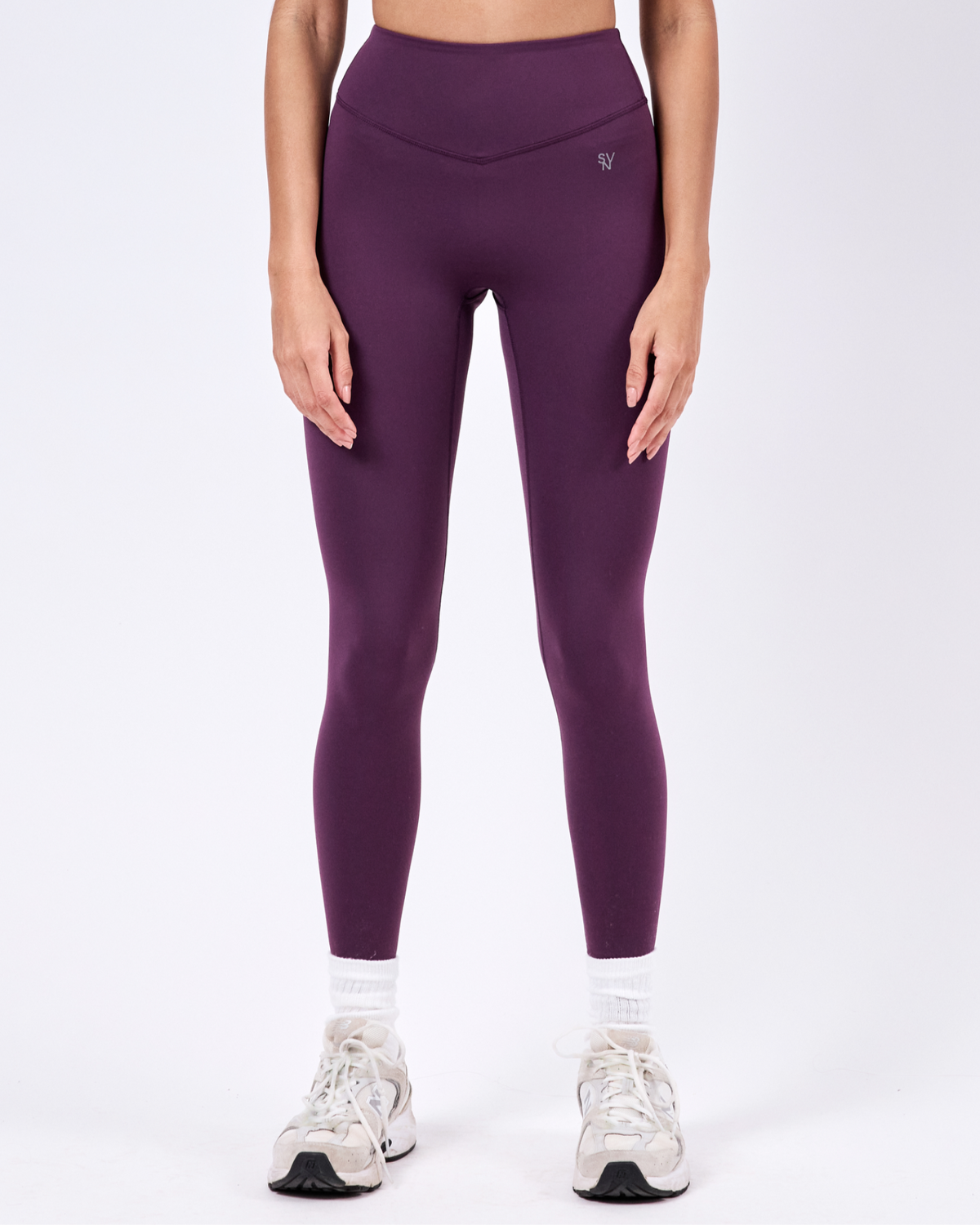 Varsity Leggings — Plum