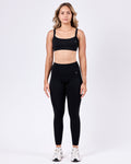 Varsity Leggings — Jet Black