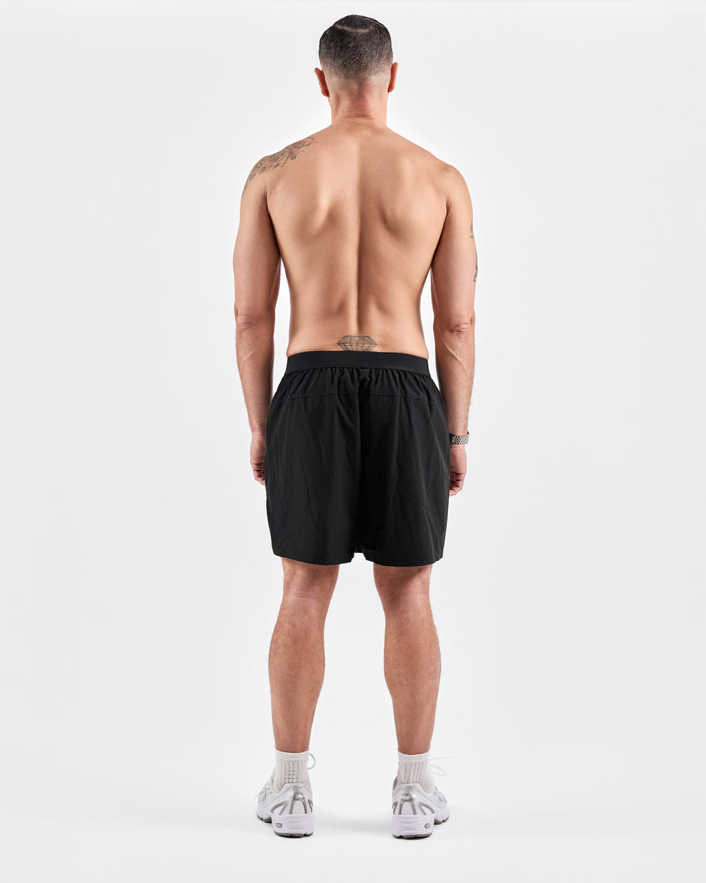 5" Laceless Shorts — Jet Black