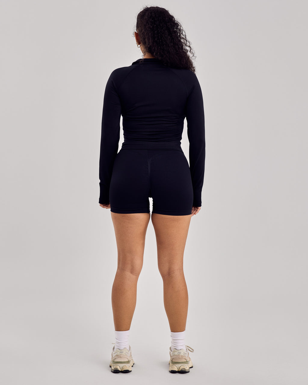 Fitted Seamless Jacket — Jet Black