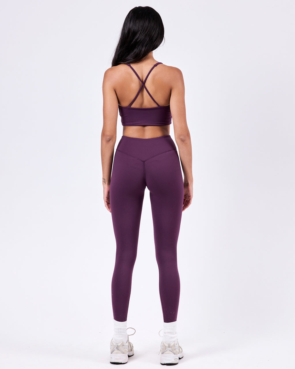 Varsity Leggings — Plum