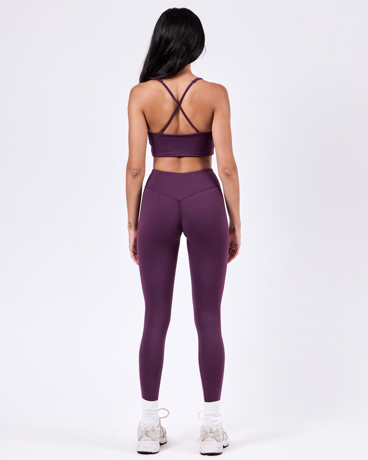 Varsity Leggings — Plum
