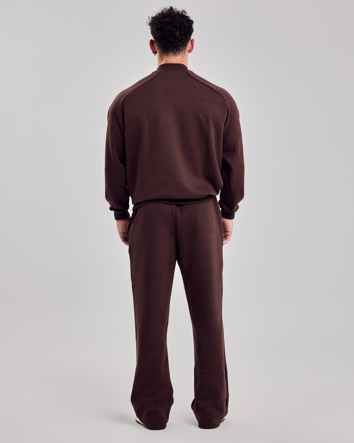 Comfort Zip Oversized Sweater — Warm Brown