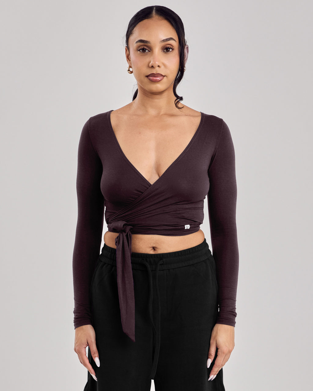 Ballet Wrap Cotton Top — Date