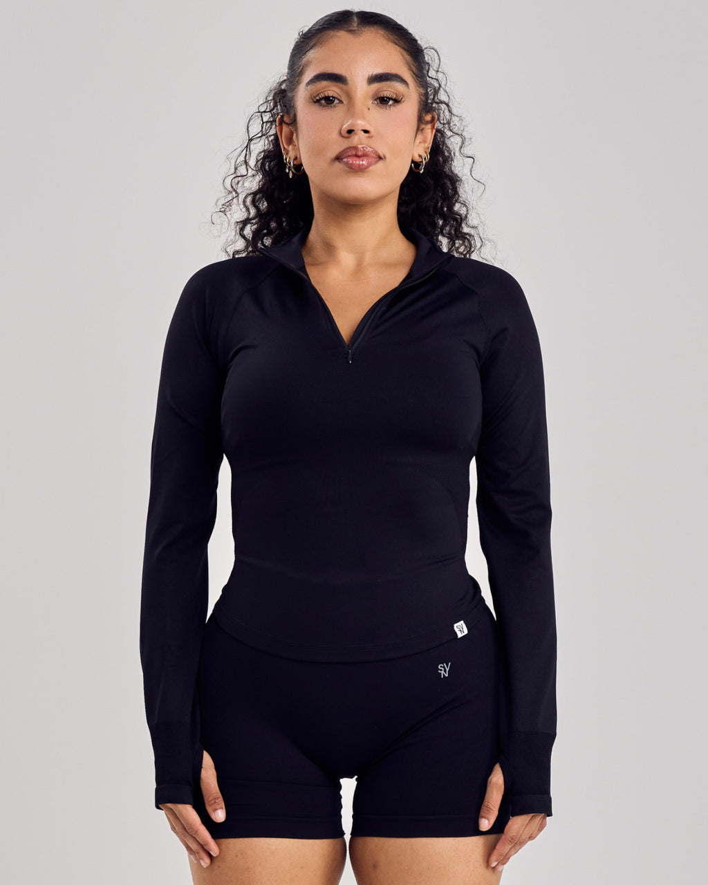 Fitted Seamless Jacket — Jet Black